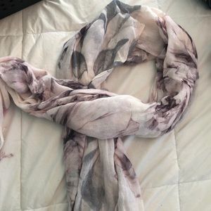 Long floral scarf